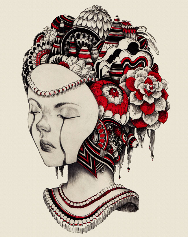 英国设计师Iain Macarthur概念肖像插画设计