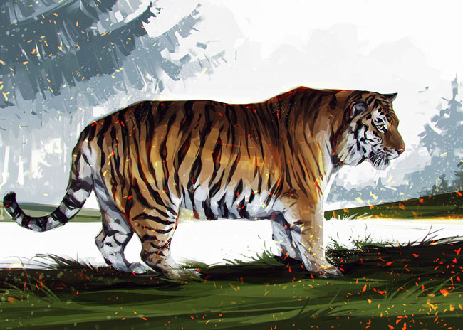 俄罗斯设计师Vikto Miller老虎插画设计
