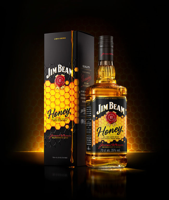 国外Jim Beam蜂蜜威士忌包装设计作品