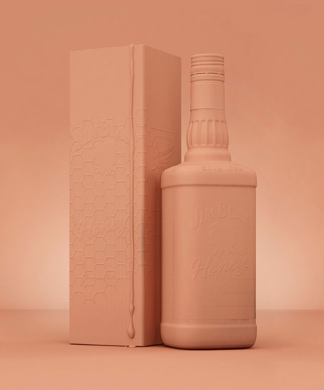 国外Jim Beam蜂蜜威士忌包装设计作品