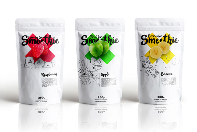 国外smoothies果汁饮料品牌形象设计作品
