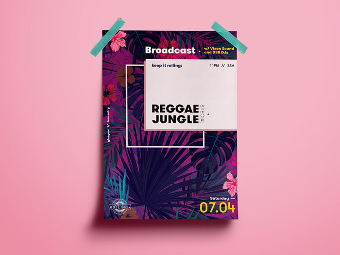 REGGAE JUNGLE摇滚乐队活动海报设计