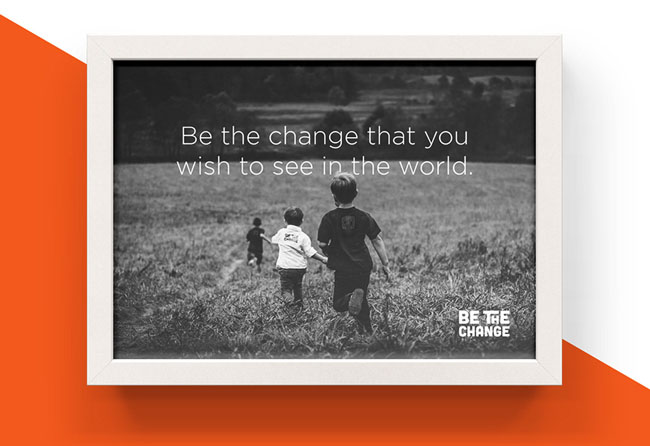 Be The Change儿童援助品牌VI形象设计欣赏