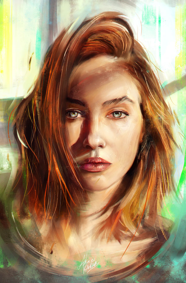 国外设计师Ahmed Karam女性人物肖像插画设计作品欣赏
