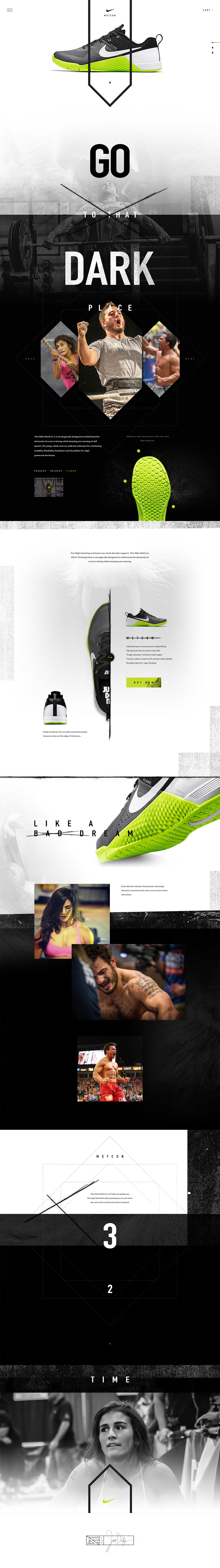 Nike Metcon运动鞋网站设计欣赏