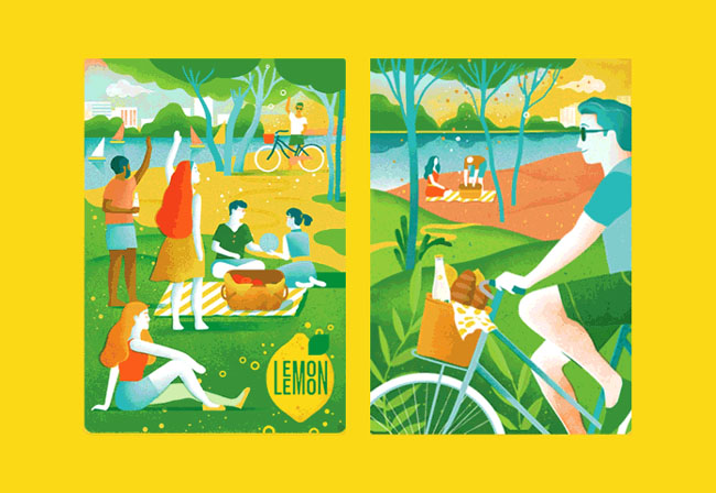 清新的七喜Lemon Lemon插图设计作品欣赏