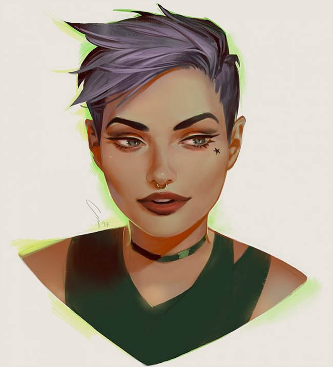 Mioree的女性人物插画设计作品欣赏