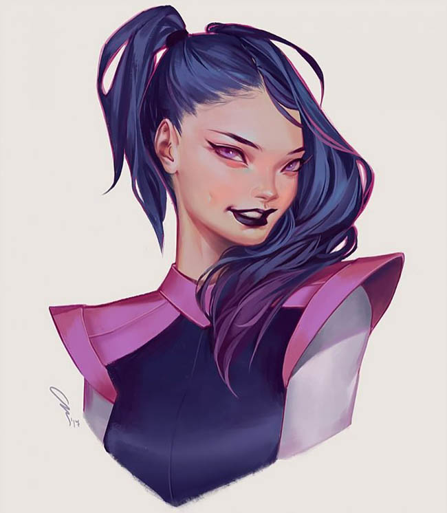 Mioree的女性人物插画设计作品欣赏