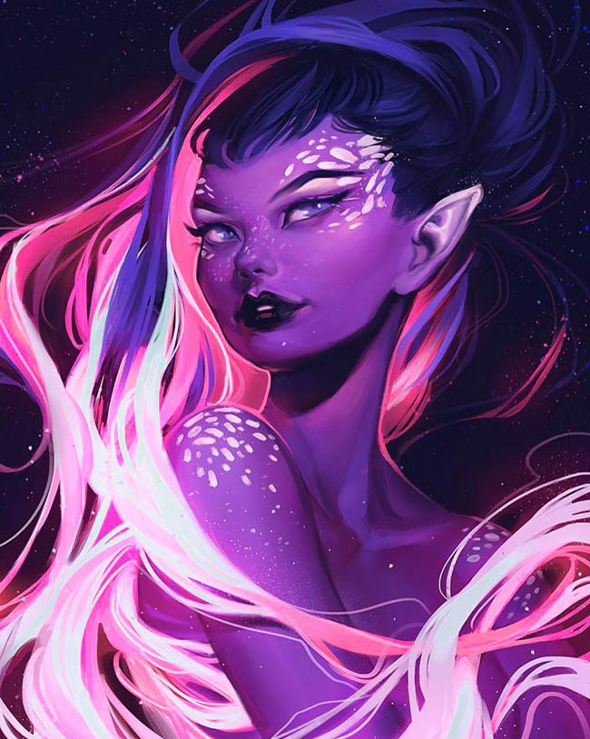 Mioree的女性人物插画设计作品欣赏