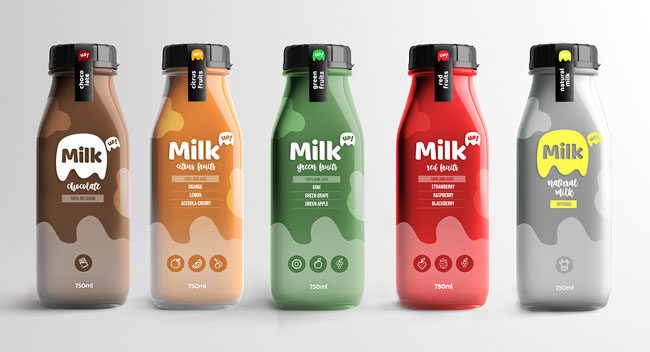 国外MilkUp!牛奶品牌包装设计作品