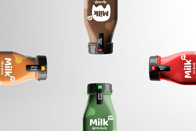 国外MilkUp!牛奶品牌包装设计作品