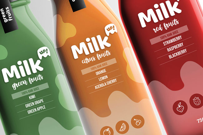 国外MilkUp!牛奶品牌包装设计作品