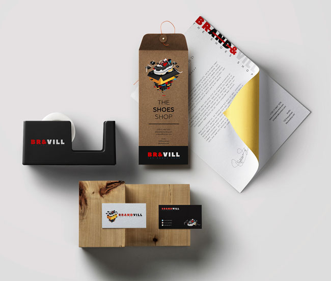 国外BRANDVILL鞋店时尚品牌vi设计欣赏