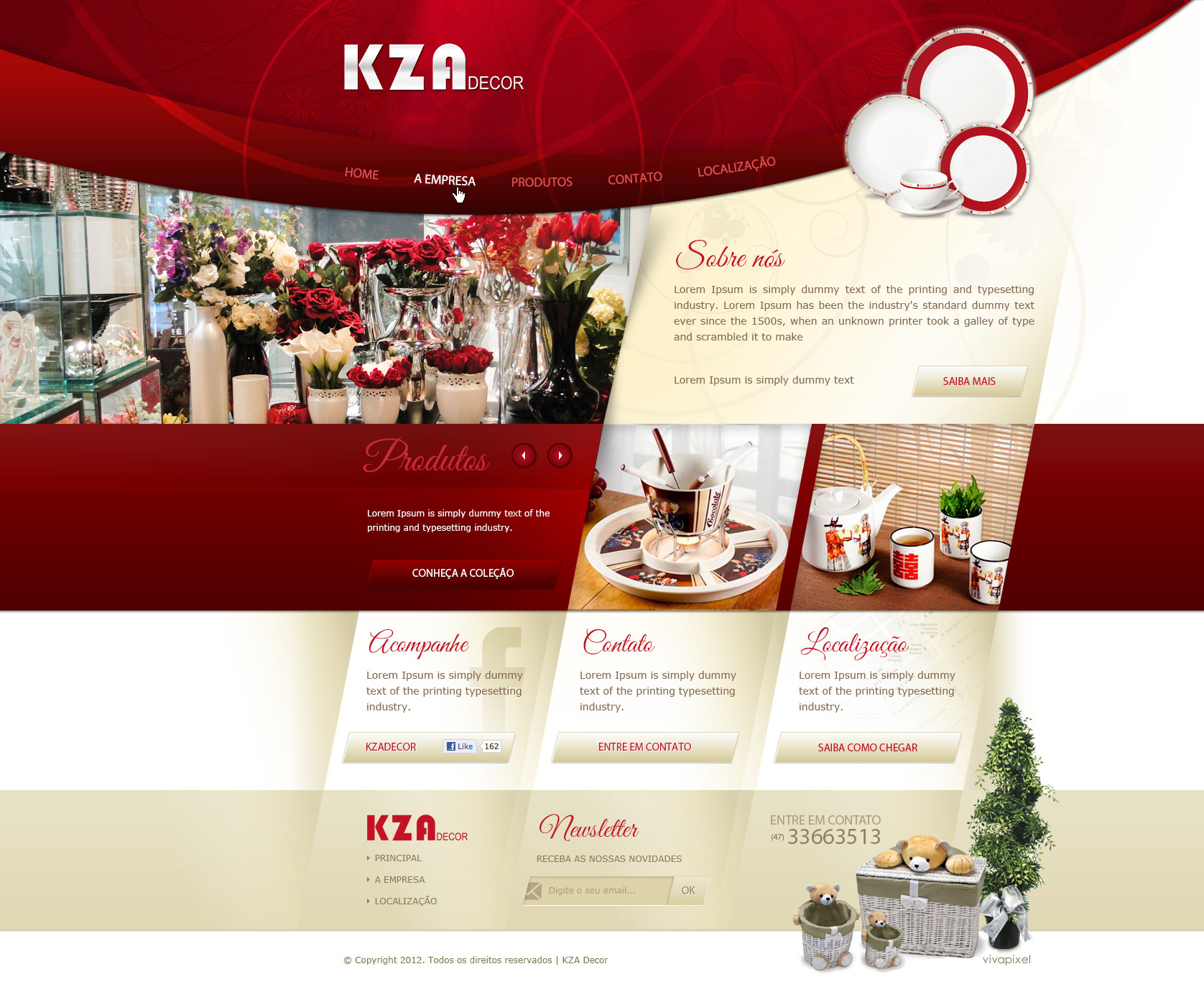 Kza Decor餐厅网站设计