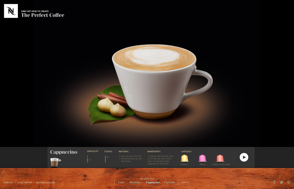 NESPRESSO咖啡网站设计