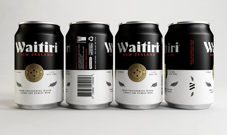 新西兰Waitiri Beer啤酒包装设计作品欣赏