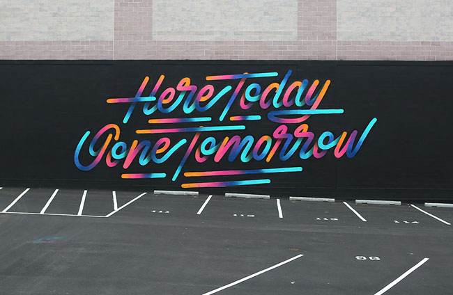 美国Ricardo Gonzalez街头墙体涂鸦字体设计