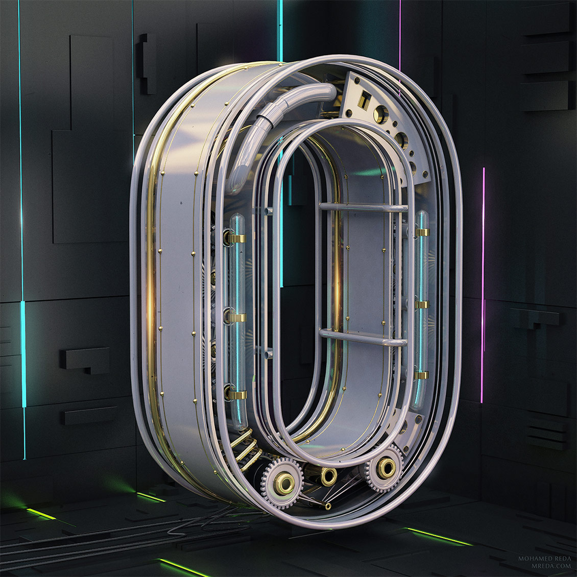 C4D数字字体场景设计作品欣赏