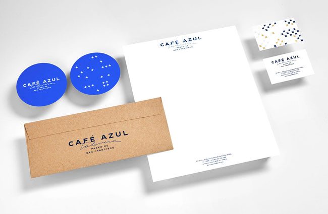 Cafe Azul街头咖啡馆品牌vi设计欣赏