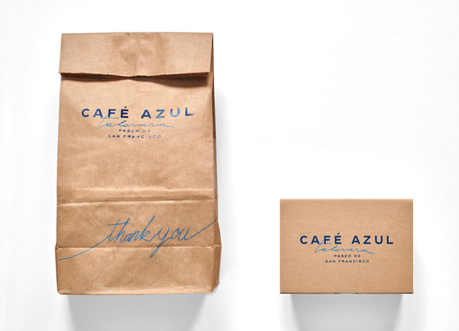 Cafe Azul街头咖啡馆品牌vi设计欣赏