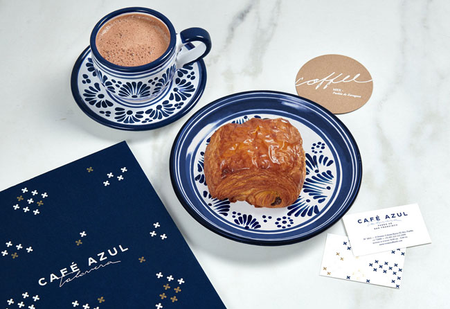 Cafe Azul街头咖啡馆品牌vi设计欣赏