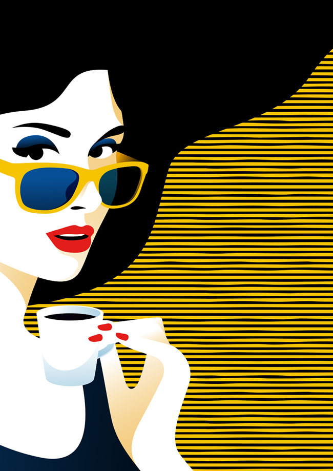 Lavazza Bourbon系列插画设计