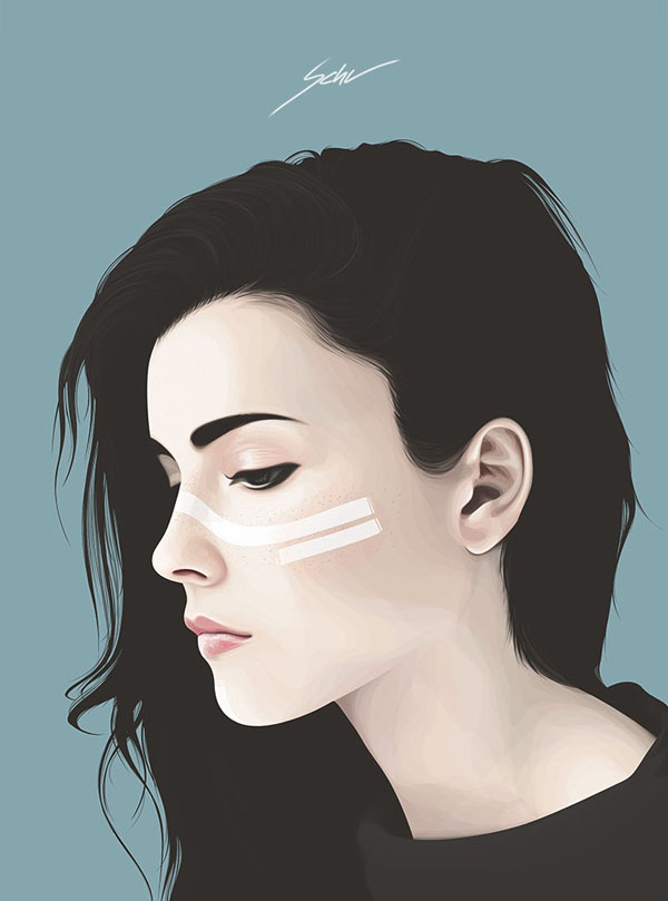 Yuschav Arly矢量人物女性插画作品NO.2