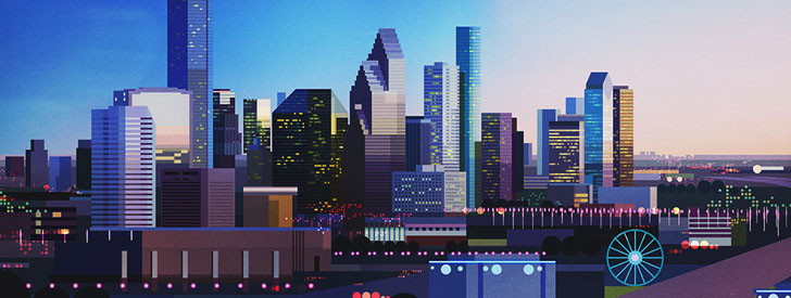 33张英国James Gilleard城市插画设计