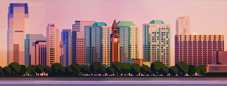 33张英国James Gilleard城市插画设计