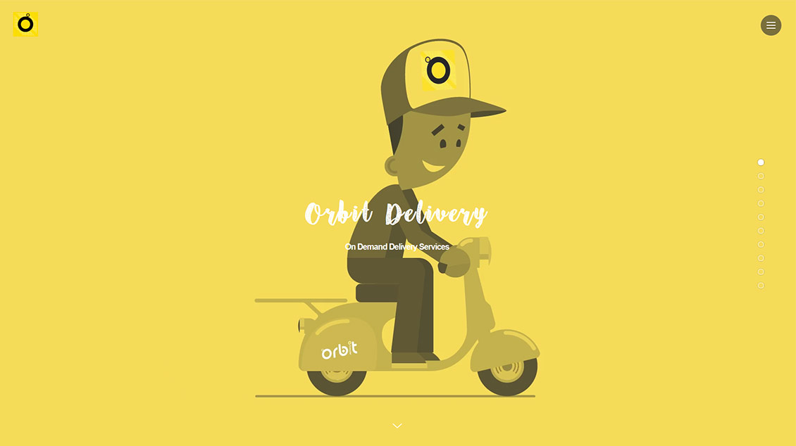 Orbit Delivery快餐送货服务app应用产品网站设计欣赏