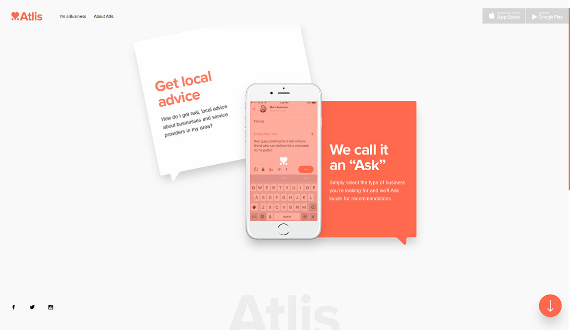Atlis APP应用产品网站设计
