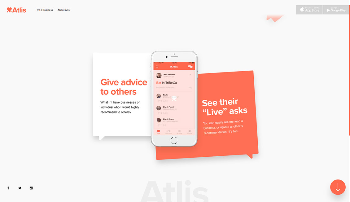 Atlis APP应用产品网站设计