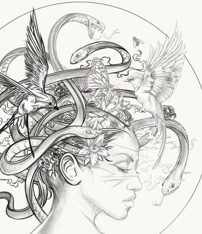 美国Brian Yap美杜莎女王插画设计欣赏