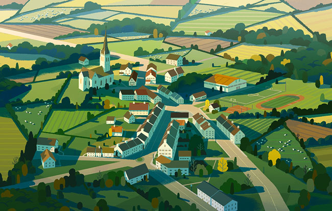 英国Colin Bigelow风景插画作品