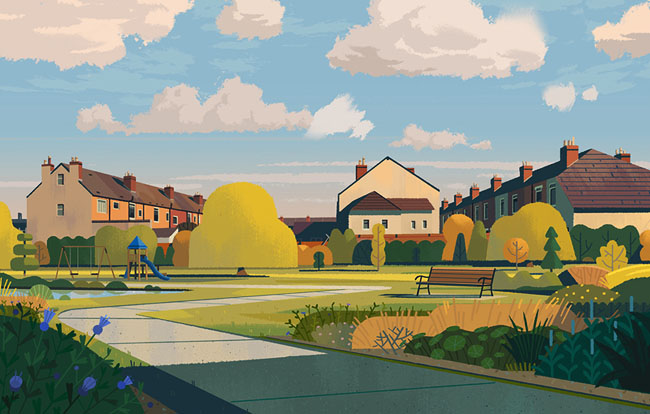 英国Colin Bigelow风景插画作品