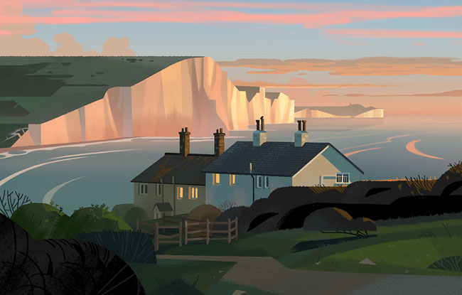 英国Colin Bigelow风景插画作品