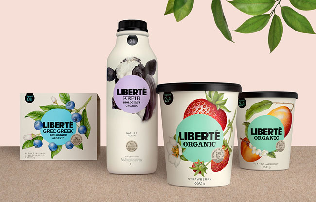 LIBERTE有机酸奶包装设计欣赏