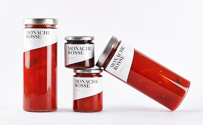 Monache Rosse蕃茄食品系列极简包装设计