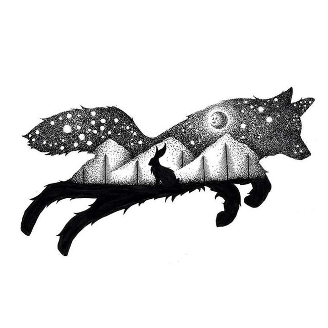Thiago Bianchini点阵式艺术插画设计