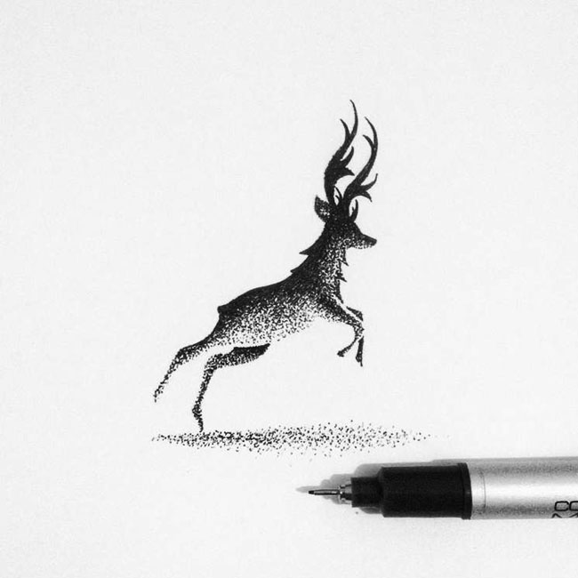 Thiago Bianchini点阵式艺术插画设计
