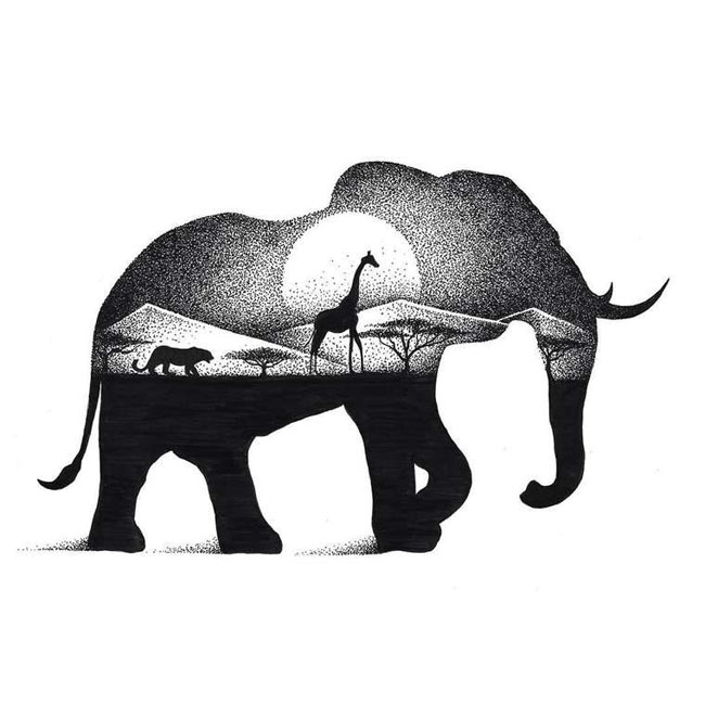 Thiago Bianchini点阵式艺术插画设计