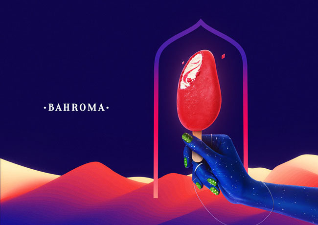 Bahroma雪糕海报设计