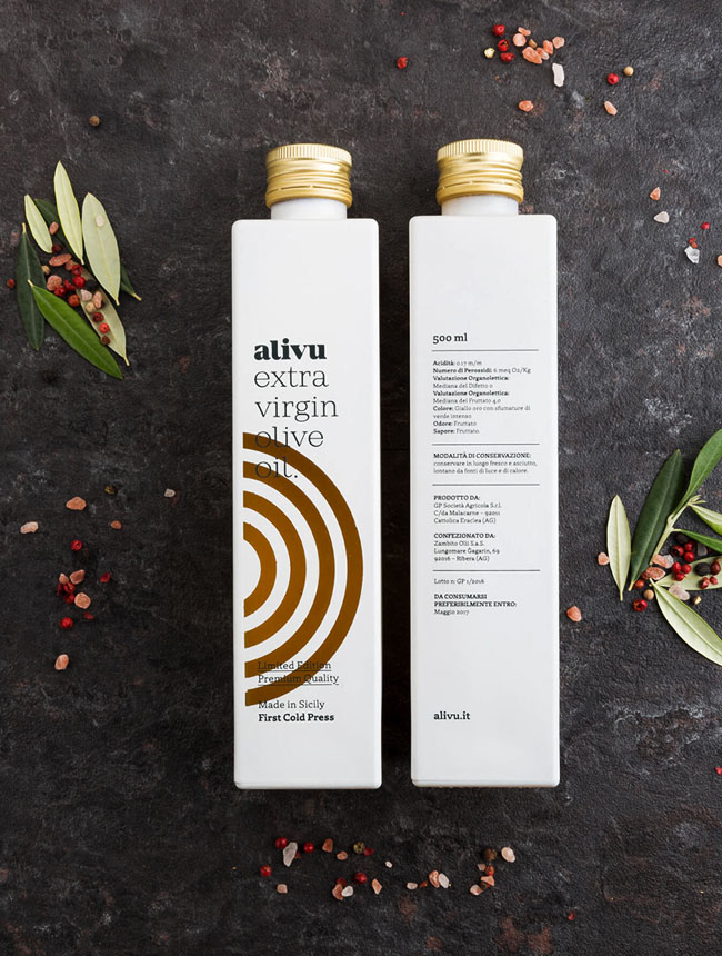 Alivu特级初榨橄榄油包装设计欣赏