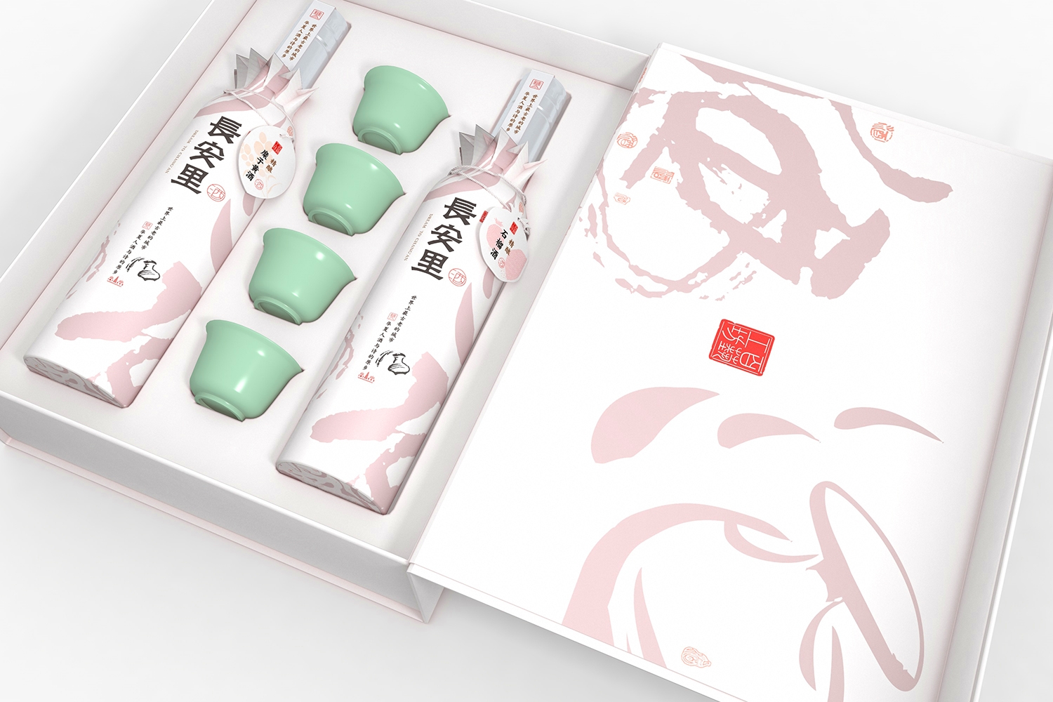 石榴酒与糜子黄酒礼盒包装设计欣赏