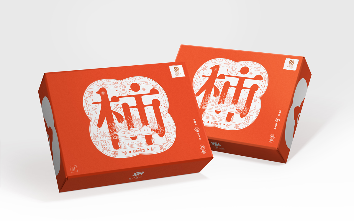 农副产品柿饼包装设计欣赏