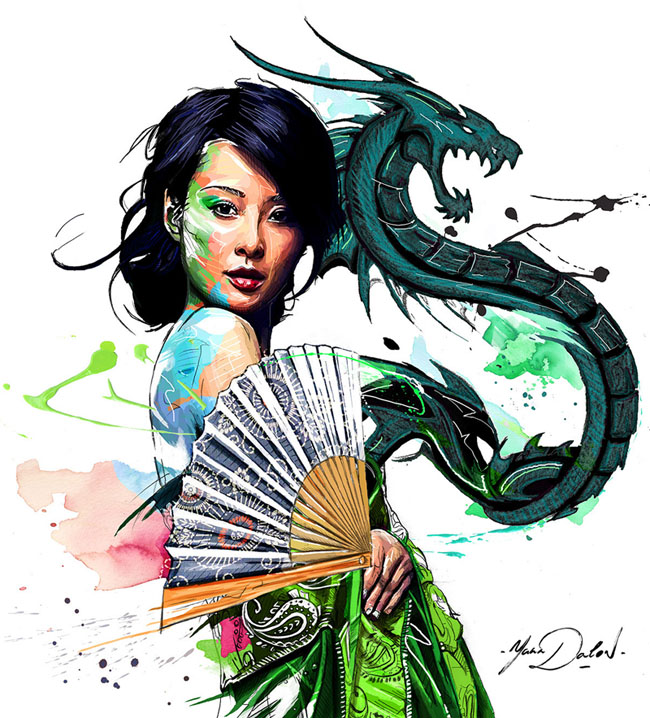 法国Yann Dalon人物插画作品
