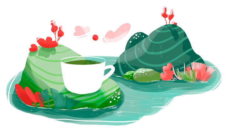 美国Iryna Korshak茶园插画设计作品