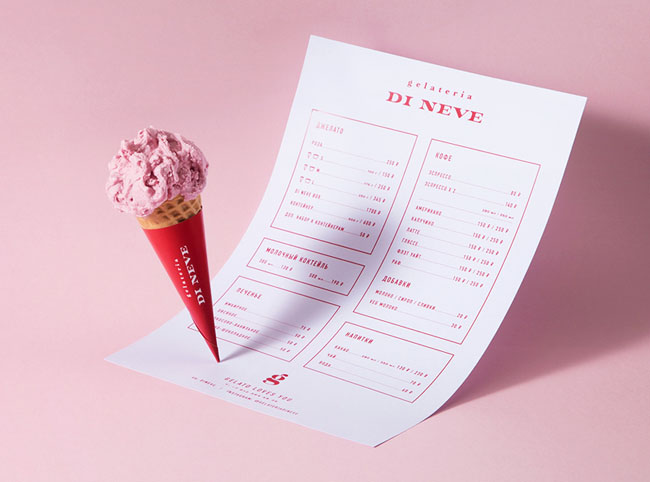 Gelateria Di Neve冰淇淋店品牌vi形象设计欣赏