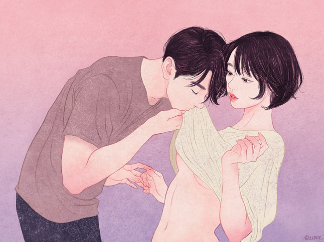 韩国Zipcy情侣插画设计作品