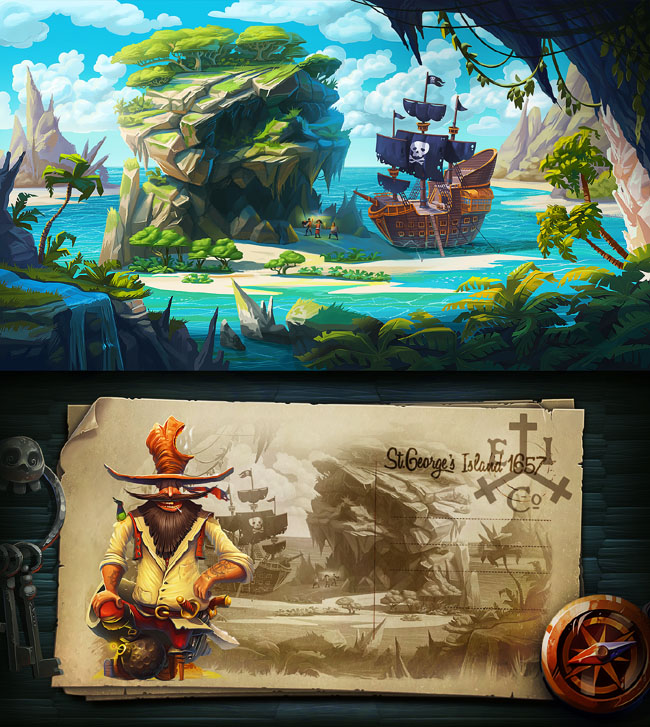 英国Inkration Studio探险主题风景插画作品